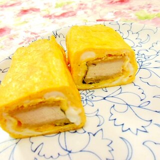 ❤トン「勝つ」と大葉の卵焼き❤